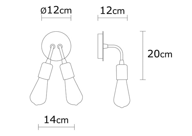 Asir Lampada da parete Harput N-1331 Oro