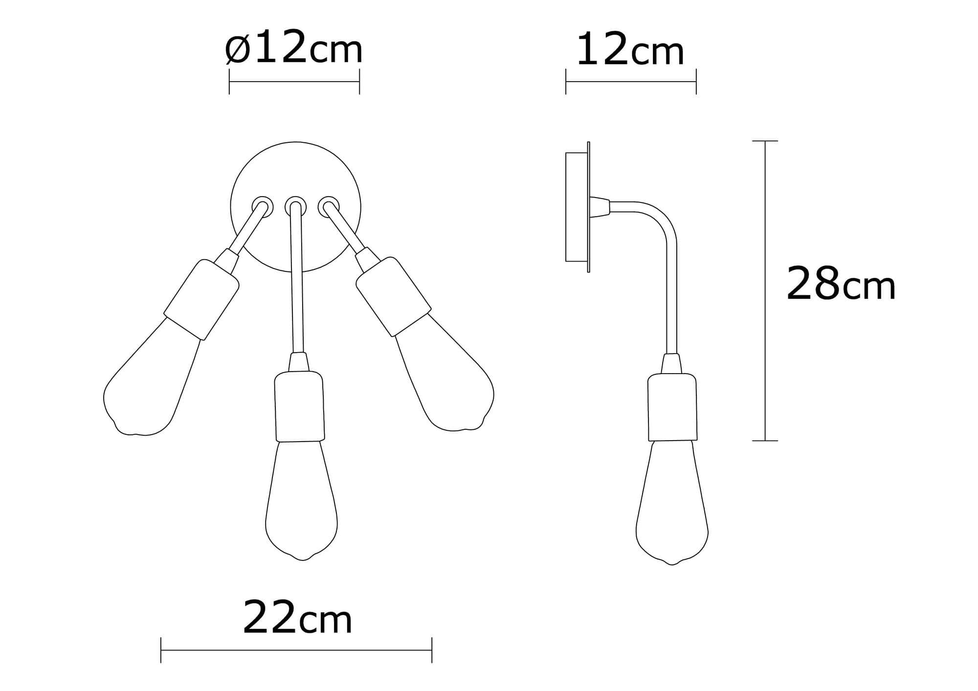 Asir Lampada da parete Harput N-1338 Ottone