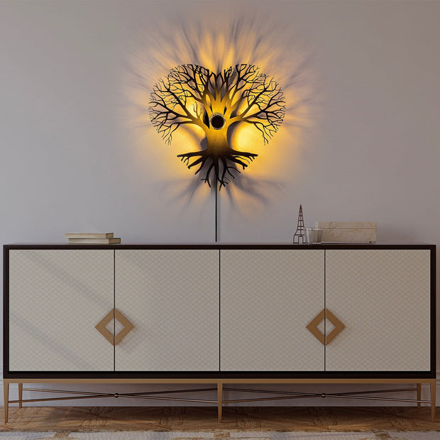 Lampada da parete Heart Tree Nero (2)