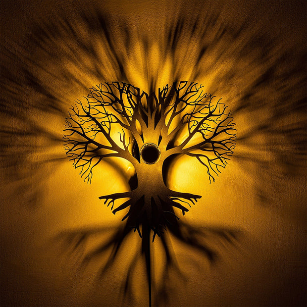 Asir Lampada da parete Heart Tree Nero