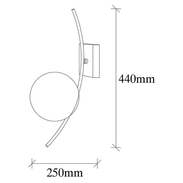 Asir Lampada da parete Hilal 3821 Nero
