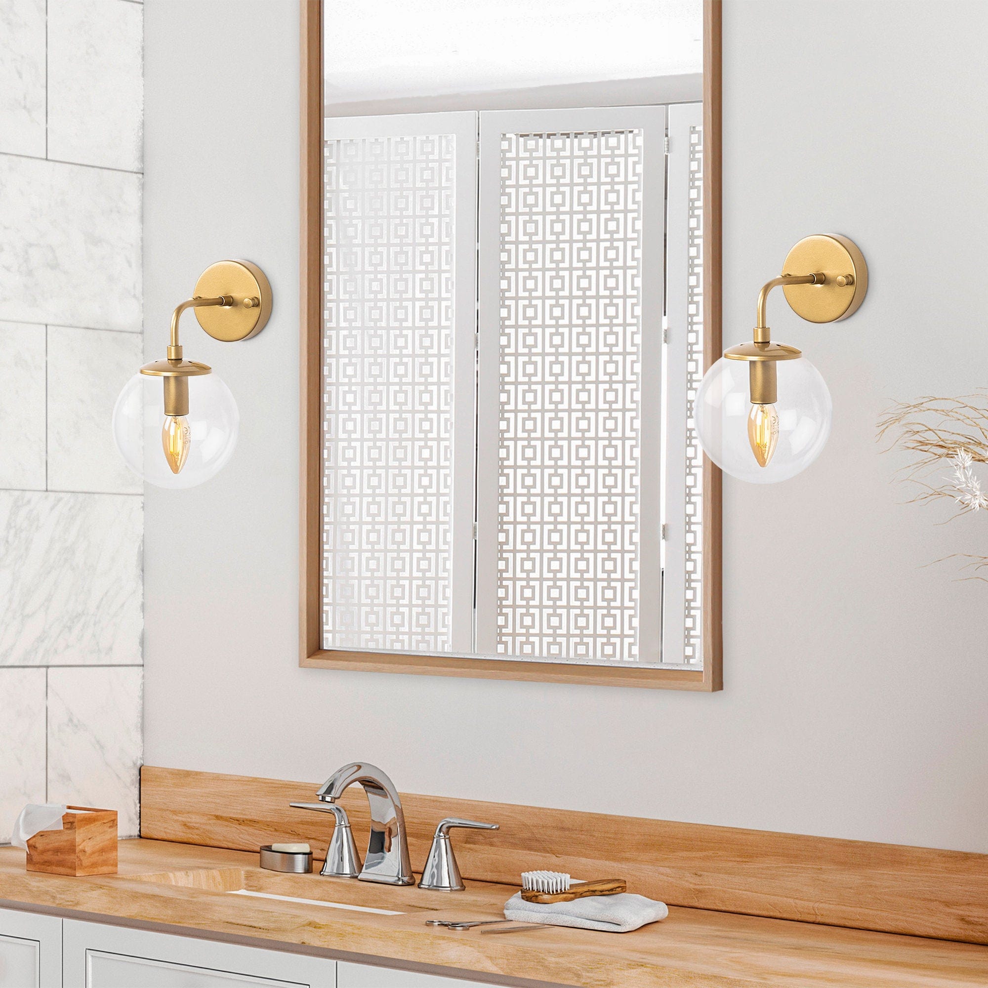 Asir Lampada da parete Horn 12216 Oro