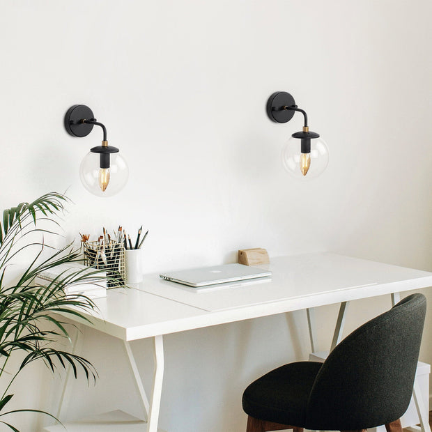 Asir Lampada da parete Horn 12218 Nero