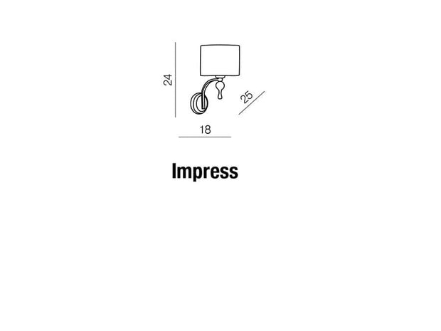 Azzarddo Lampada da parete Impress AZ0503 Bianco