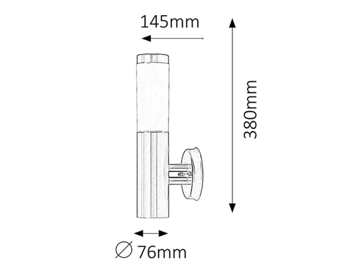 RabaLux Lampada da parete Inox Torch Vertical 8262 Cromo