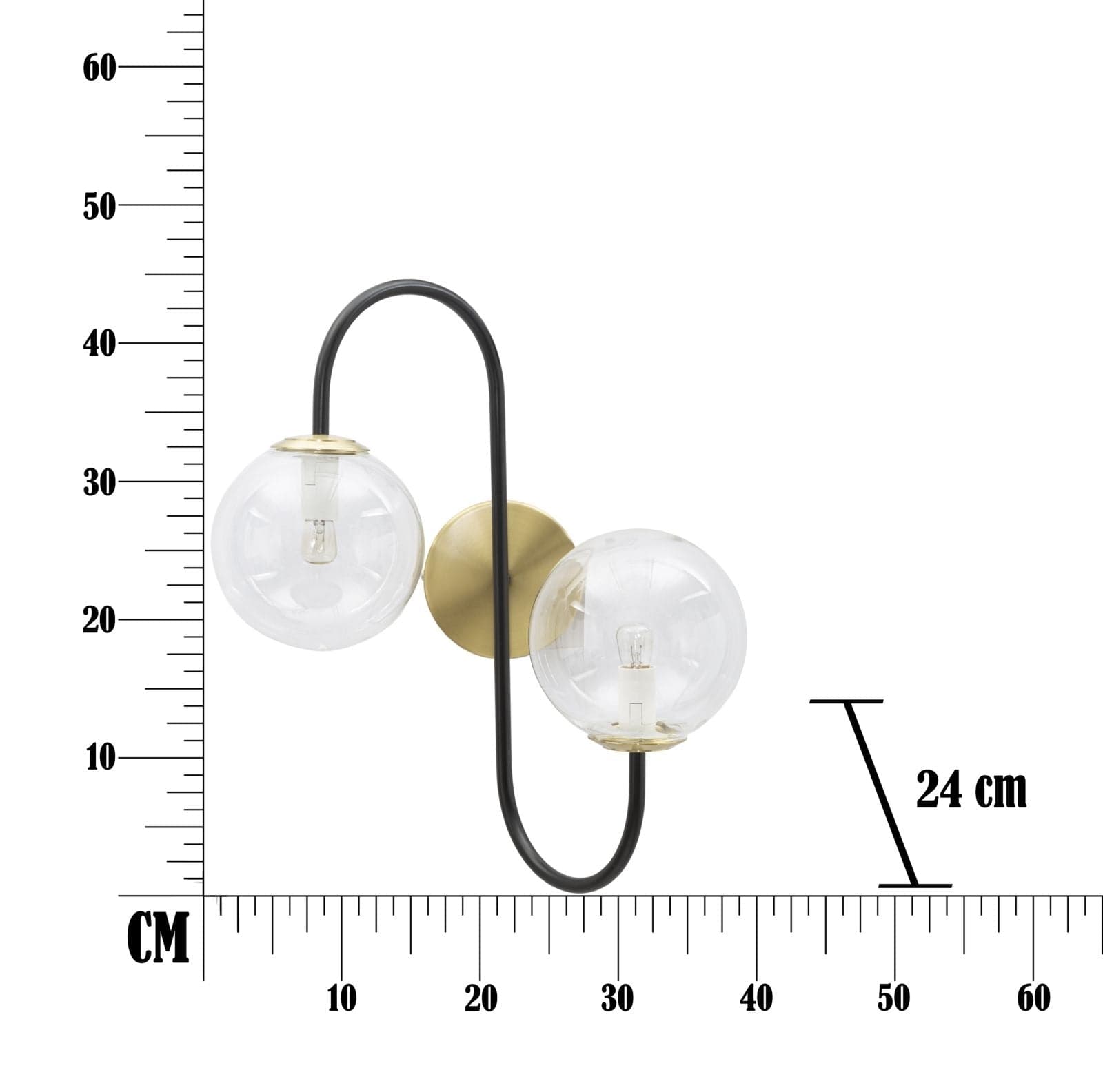 Mauro Ferretti Lampada da parete Iron Nero