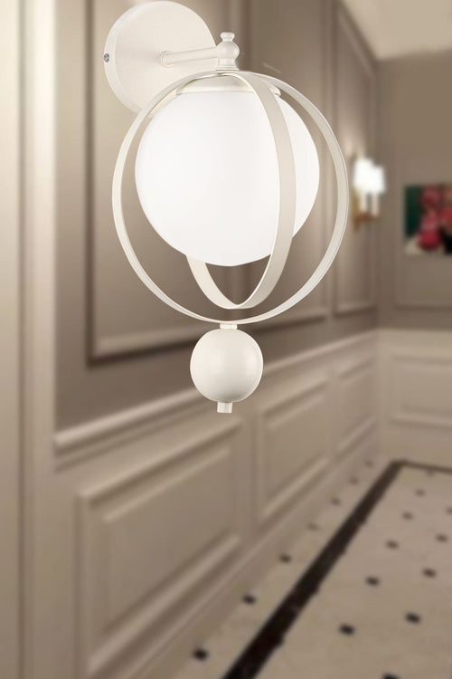 Oyo Lampada da parete Jupiter Bianco