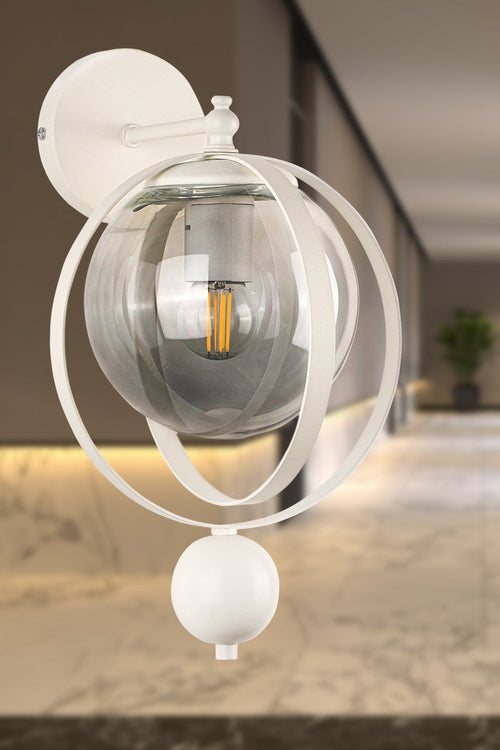 Oyo Lampada da parete Jupiter Bianco