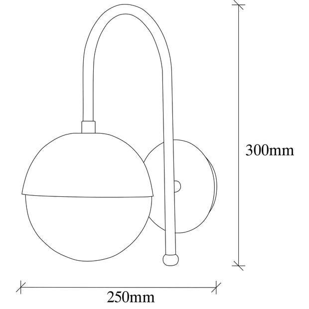 Asir Lampada da parete Karsor 3301 Ottone