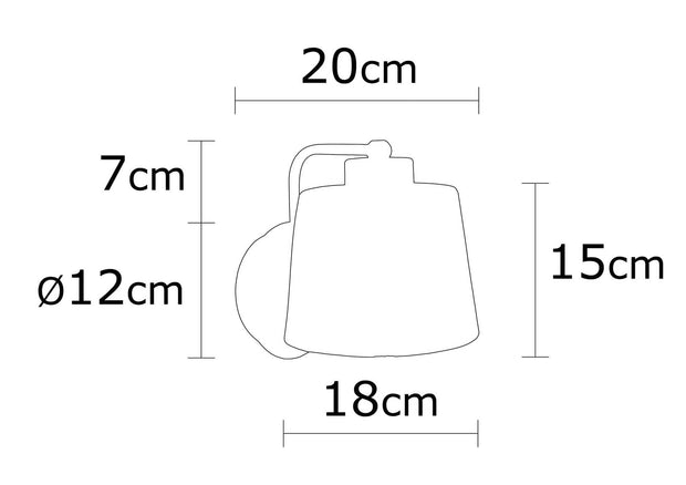 Asir Lampada da parete Kemer N-271 Nero