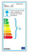 IdealLux Lampada da parete Kepler AP3 Nero