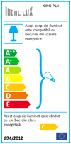 IdealLux Lampada da parete King PL3