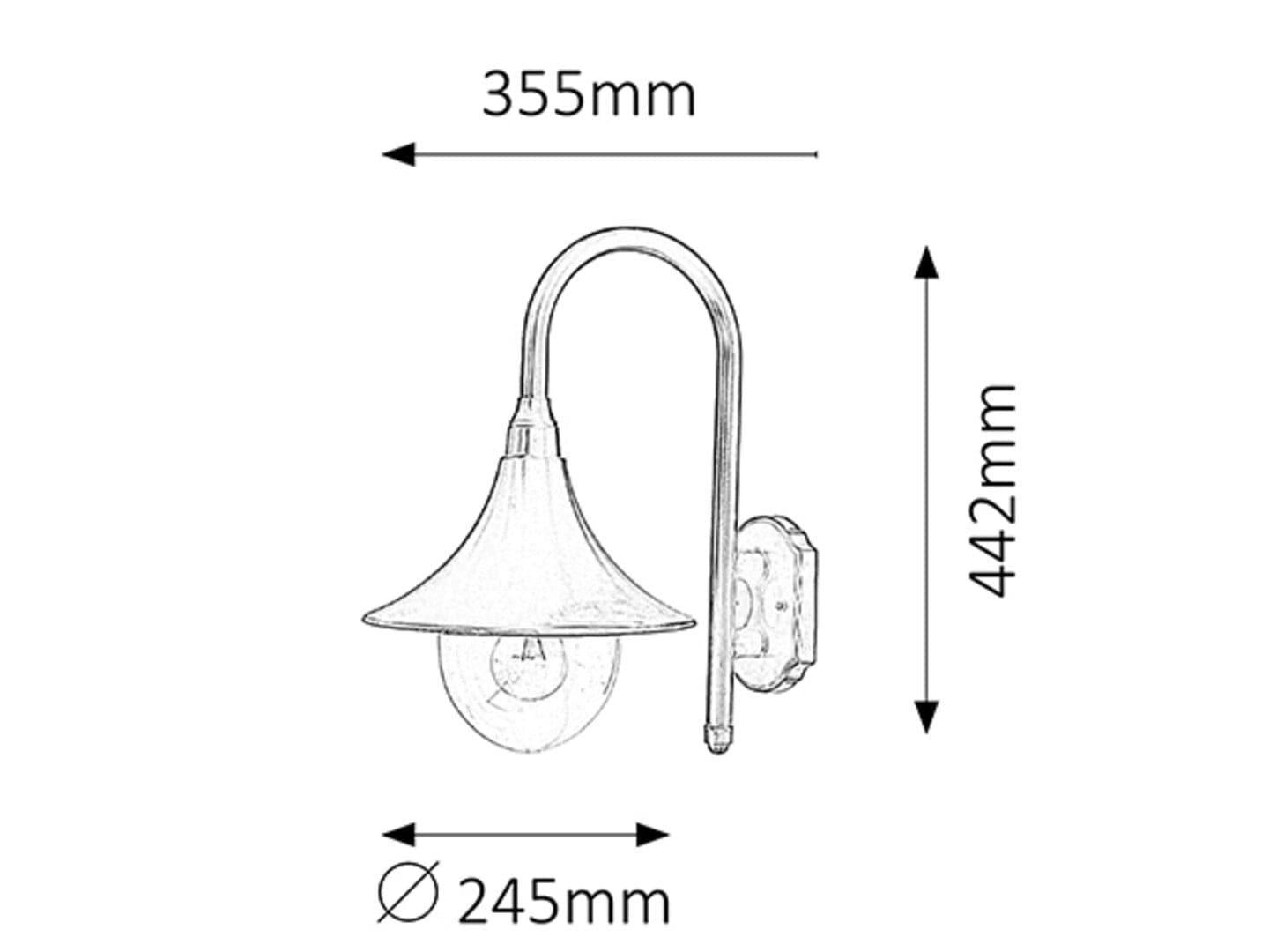 RabaLux Lampada da parete Konstanz 8245 Nero