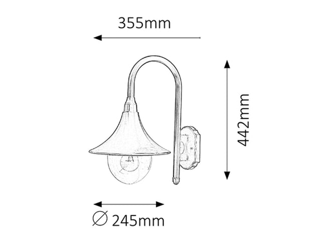 RabaLux Lampada da parete Konstanz 8245 Nero