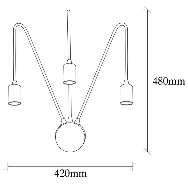 Asir Lampada da parete Kunduz 3276 Ottone