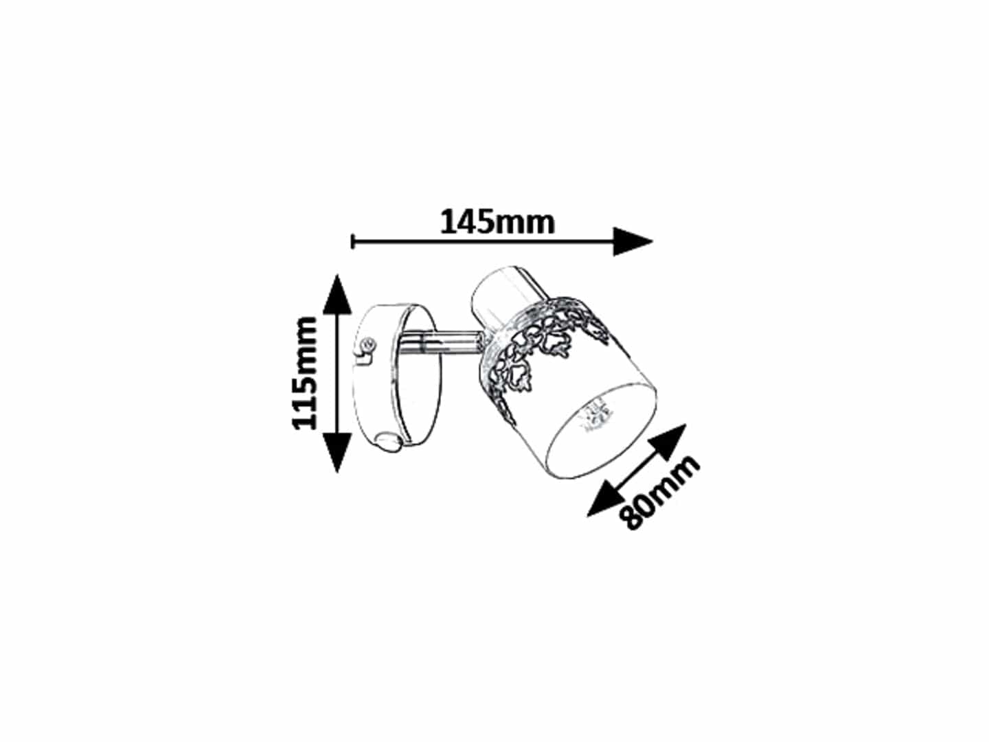 RabaLux Lampada da parete Lacey 5341 Bianco e Nero