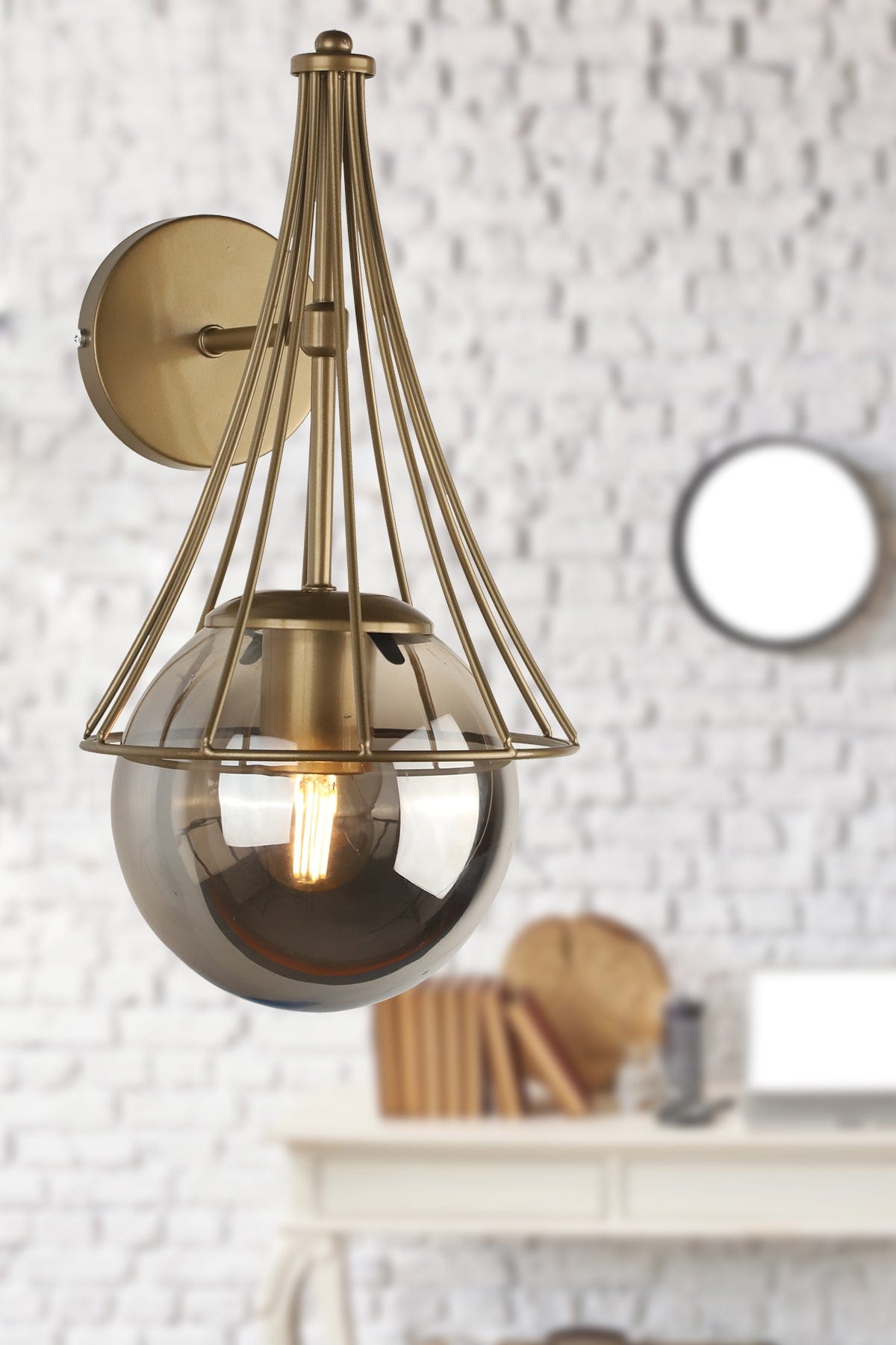 Oyo Lampada da parete Lapis Ottone