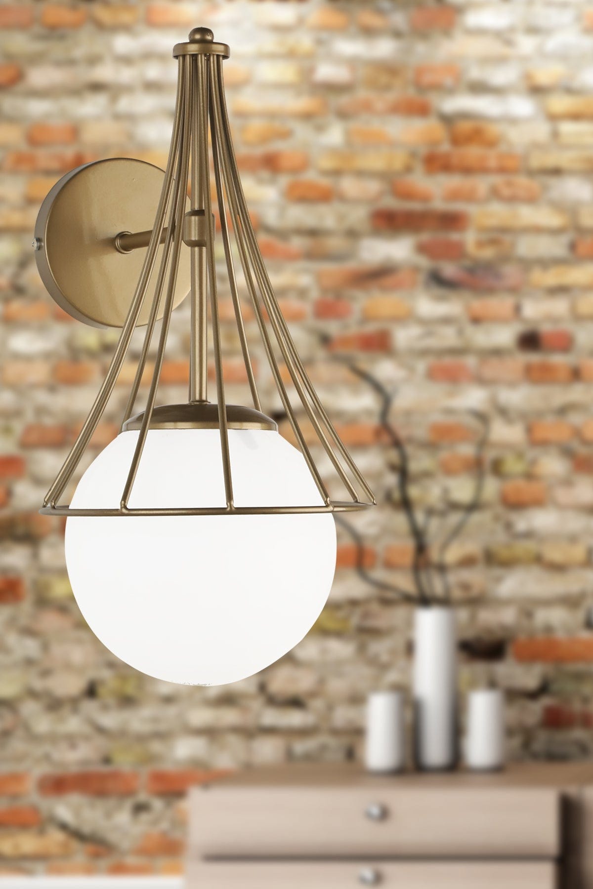 Oyo Lampada da parete Lapis Ottone