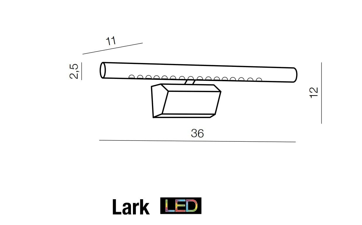 Azzarddo Lampada da parete Lark AZ1699 Nichel