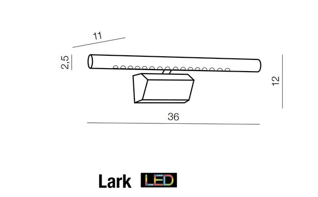 Azzarddo Lampada da parete Lark AZ1699 Nichel
