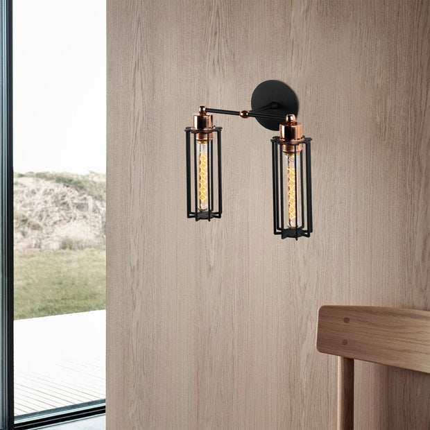 Asir Lampada da parete Likya N-1023 Nero