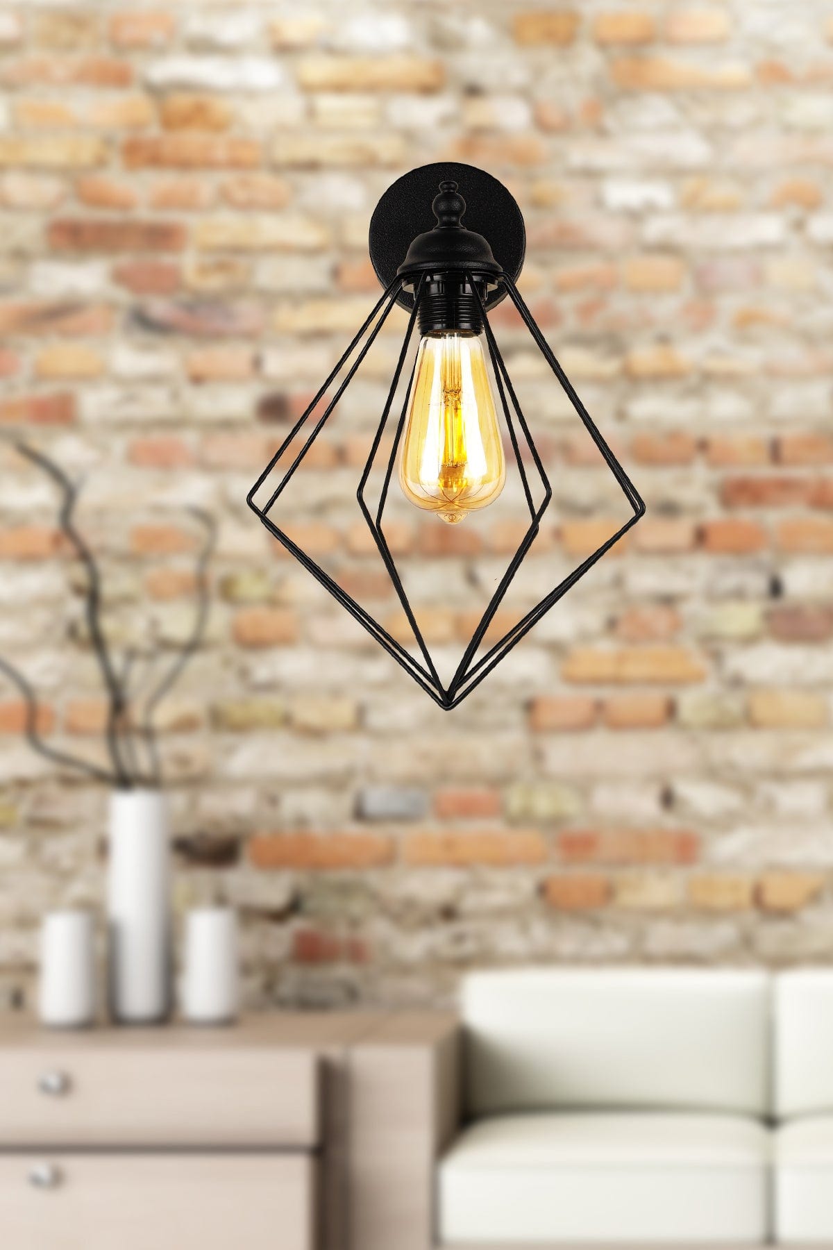 Oyo Lampada da parete Lina Nero