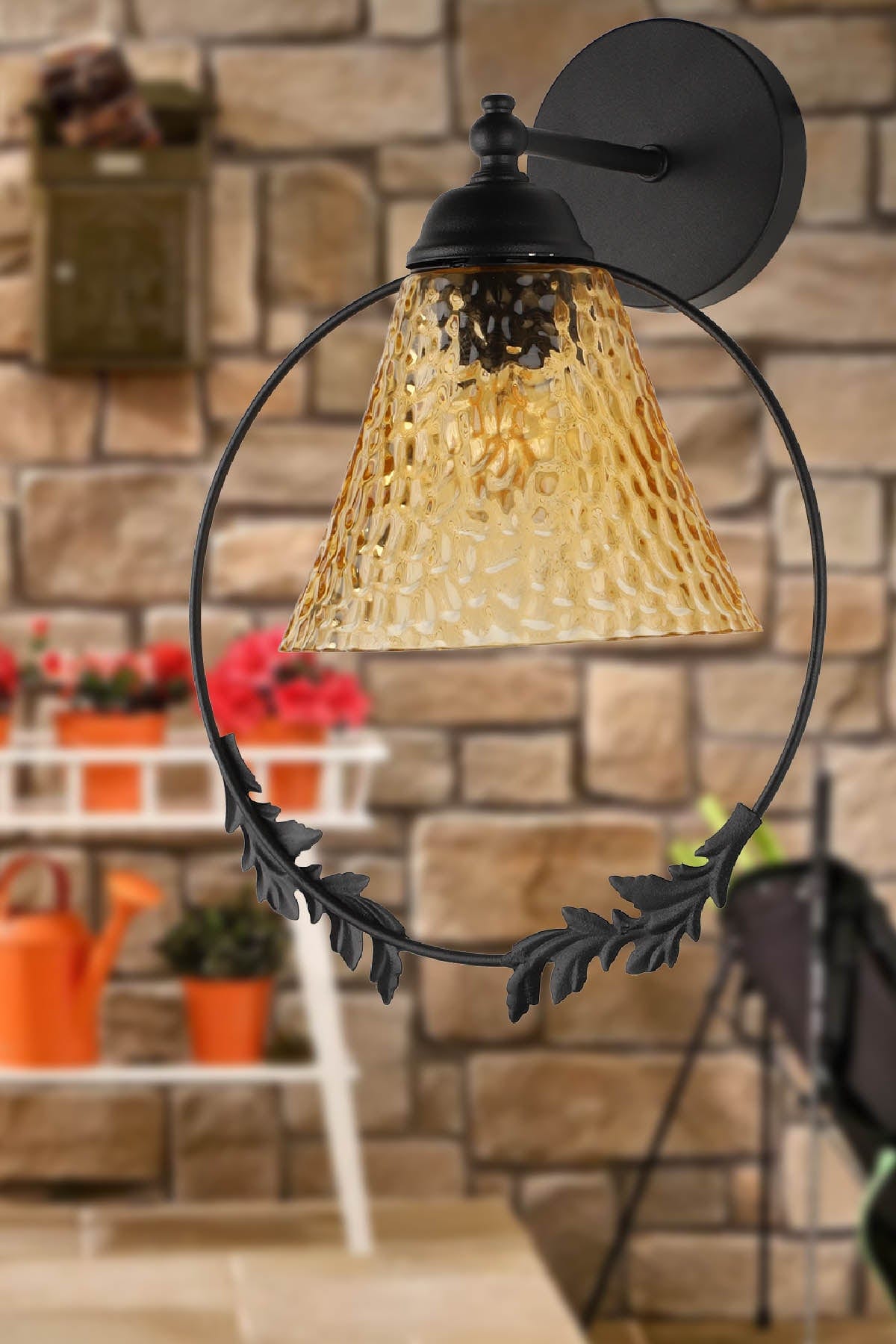 Oyo Lampada da parete Lutuf Nero