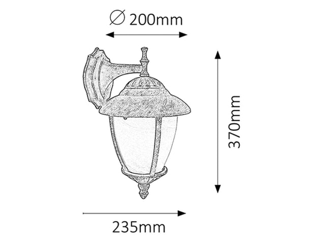 RabaLux Lampada da parete Madrid Down 8476 Ottone