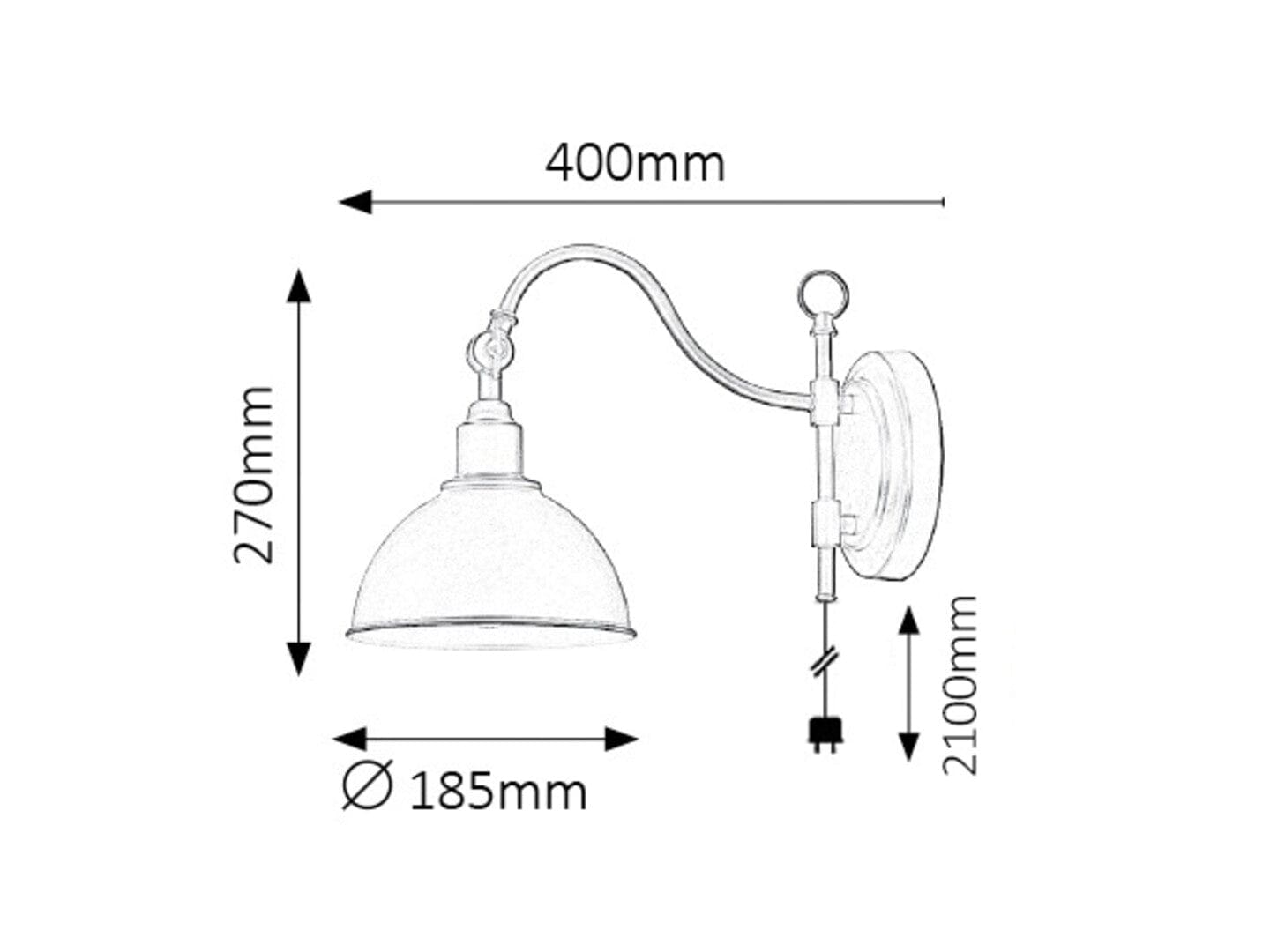 RabaLux Lampada da parete Marc 2273 Nero