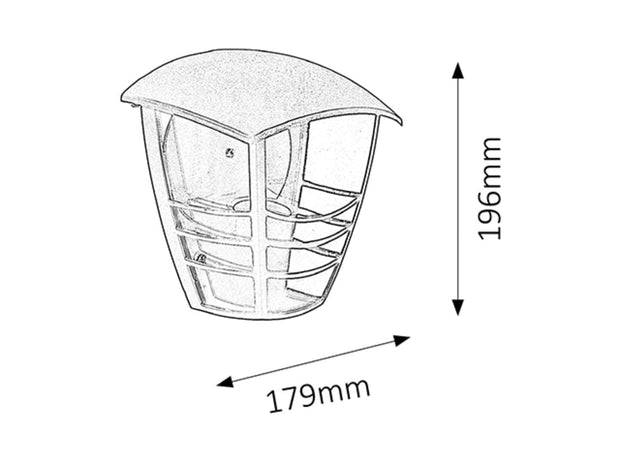 RabaLux Lampada da parete Marseille Simple 8570 Nero