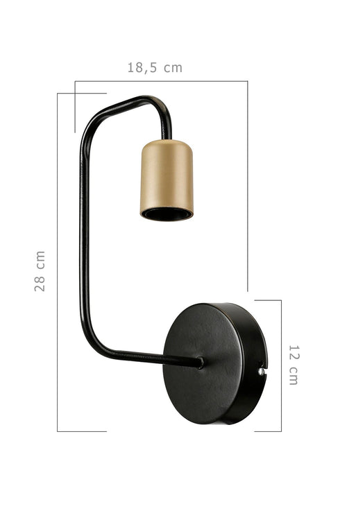 Oyo Lampada da parete Mia Nero