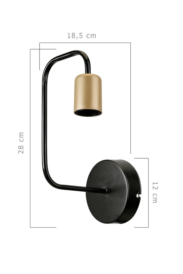 Oyo Lampada da parete Mia Nero