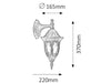 RabaLux Lampada da parete Milano 8371 Ottone