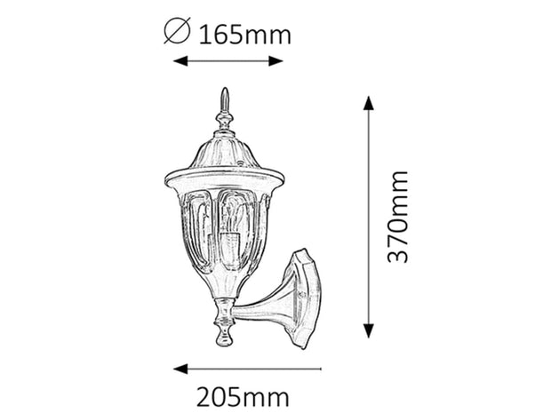 RabaLux Lampada da parete Milano Up 8342 Nero