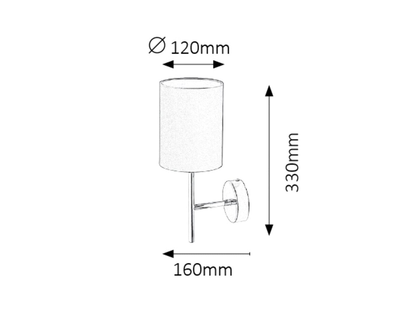 RabaLux Lampada da parete Monica 2540 Grigio