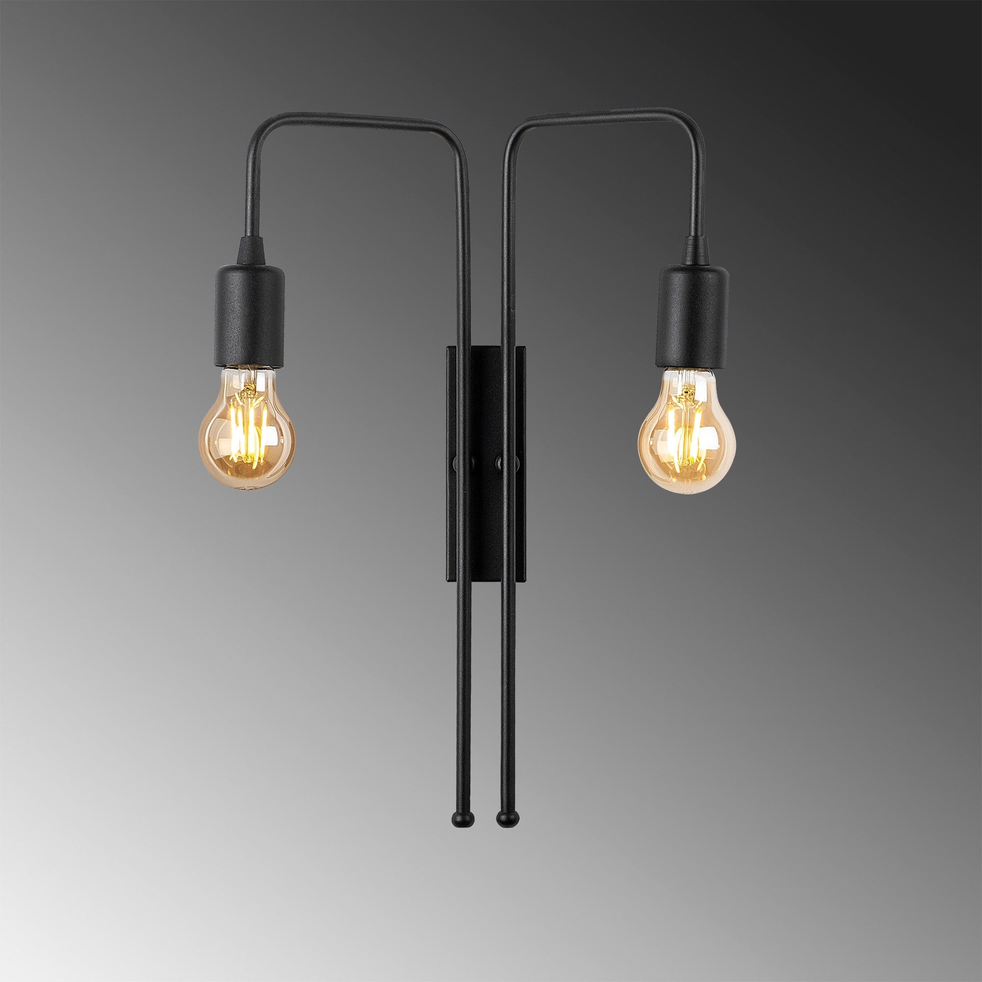 Asir Lampada da parete Mum 3512 Duo Nero