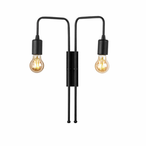 Asir Lampada da parete Mum 3512 Duo Nero