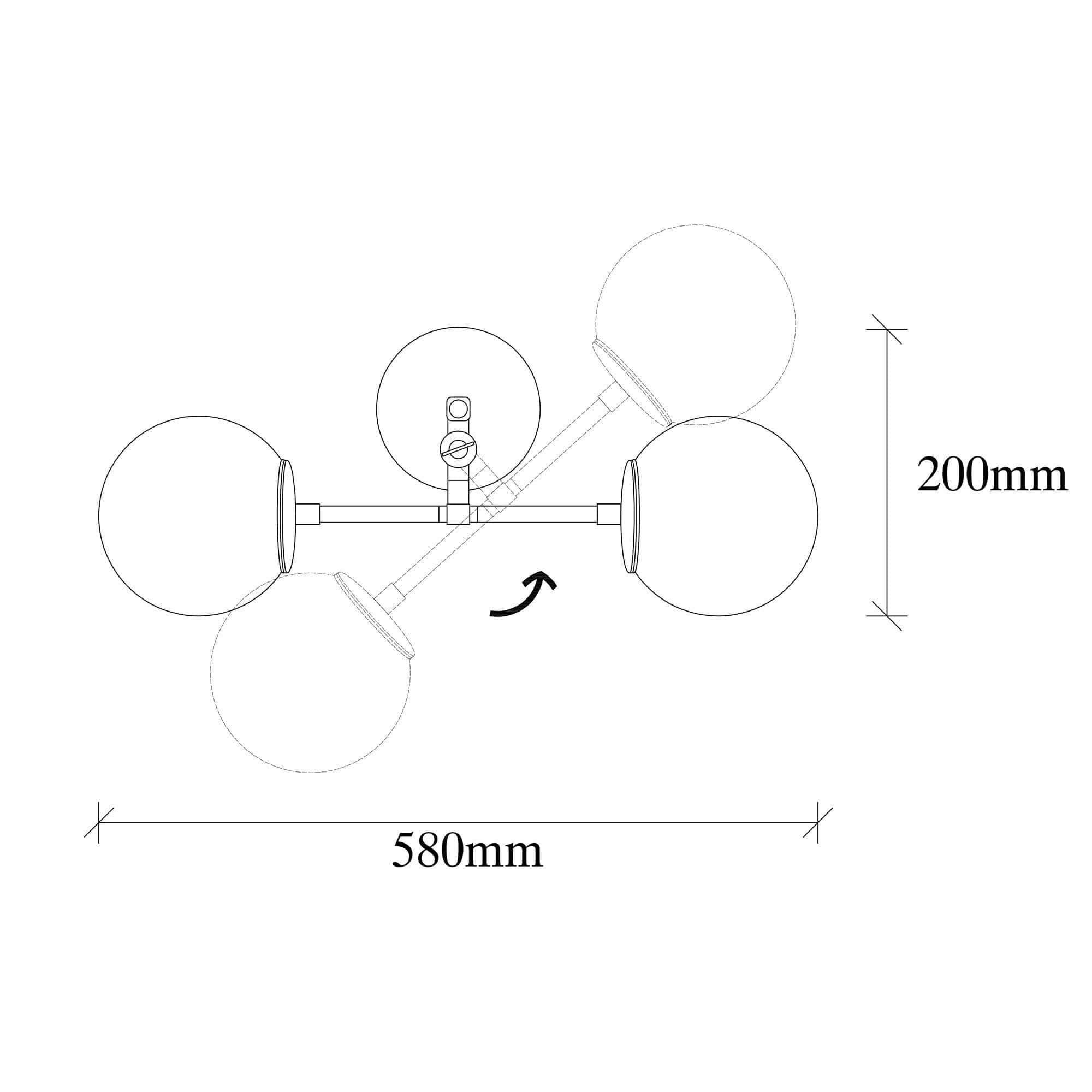 Asir Lampada da parete My Legend 145-A2 Nero