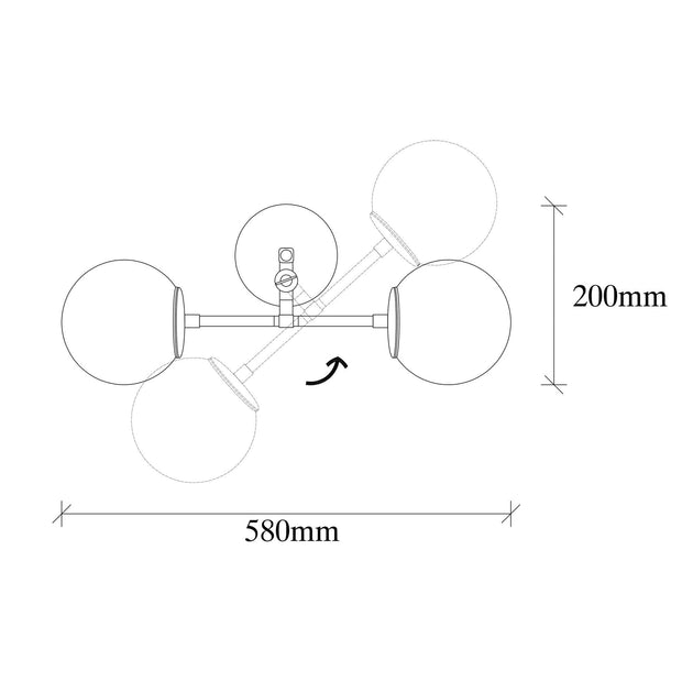 Asir Lampada da parete My Legend 145-A2 Nero