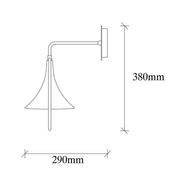 Asir Lampada da parete Namu 124-A Nero
