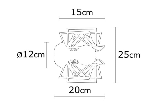 Asir Lampada da parete Nemrut N-953 Nero