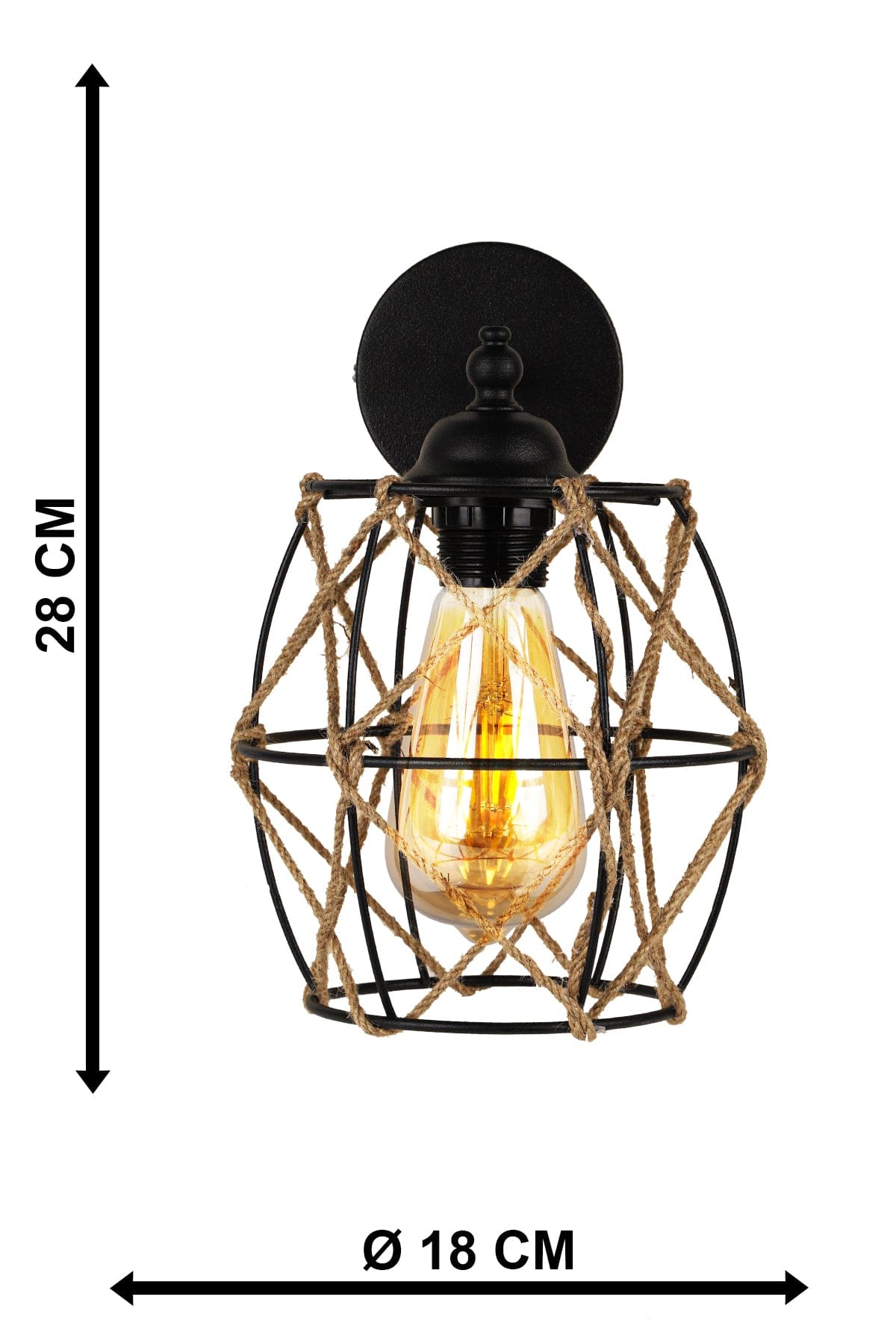 Oyo Lampada da parete Nevra Nero