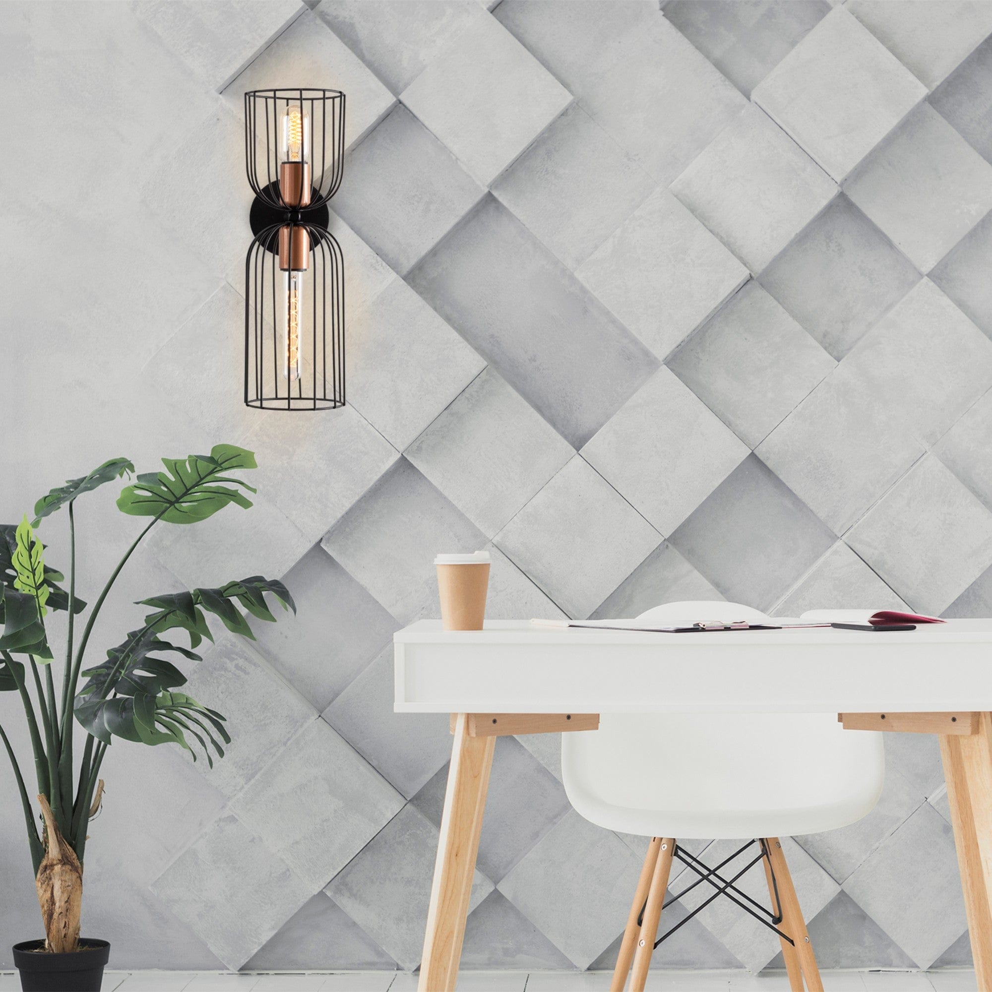 Asir Lampada da parete Nezgep 3231 Nero