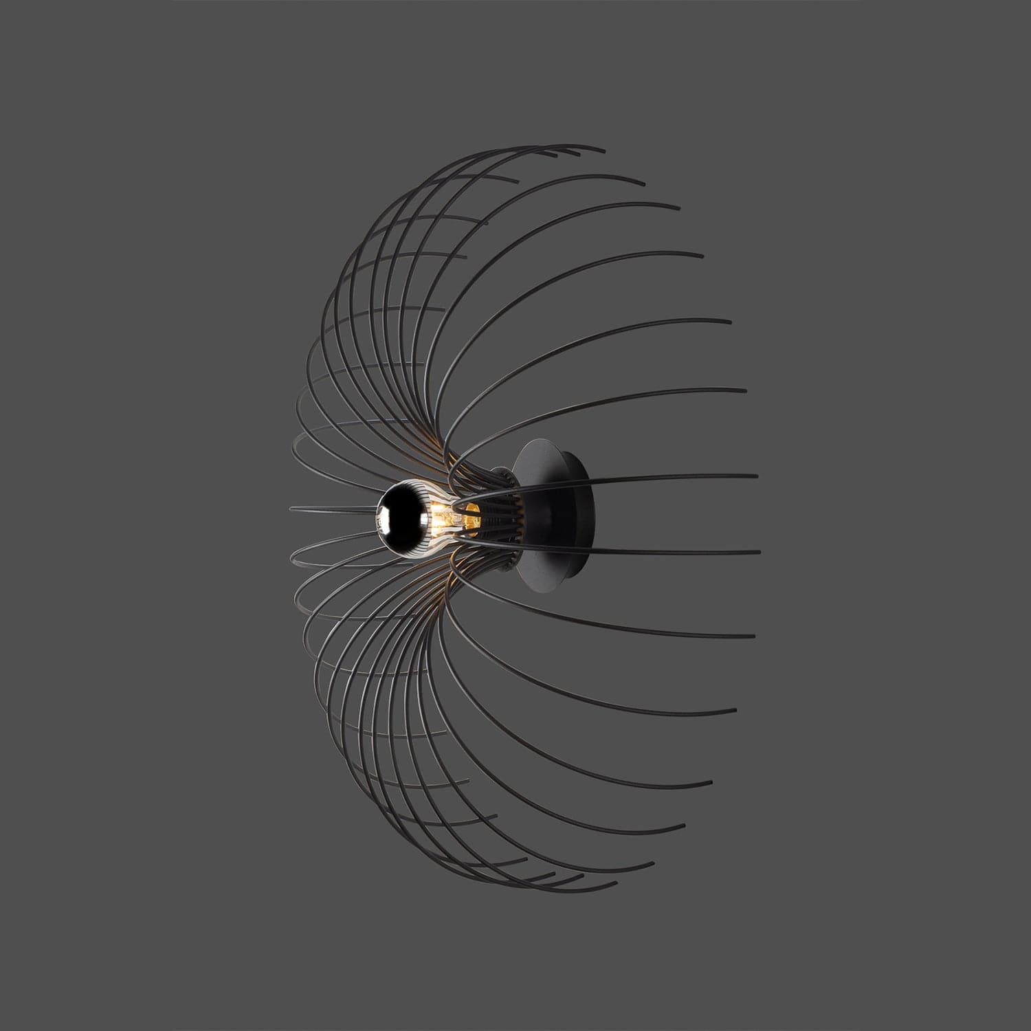 Oyo Lampada da parete Opilio Nero