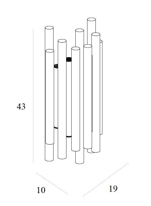 Maxlight Lampada da parete Organic W0311D Oro