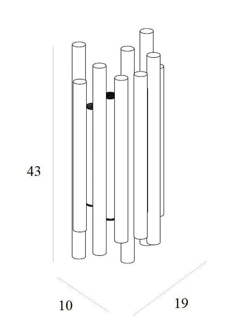 Maxlight Lampada da parete Organic W0311D Oro