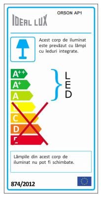 IdealLux Lampada da parete Orson AP1