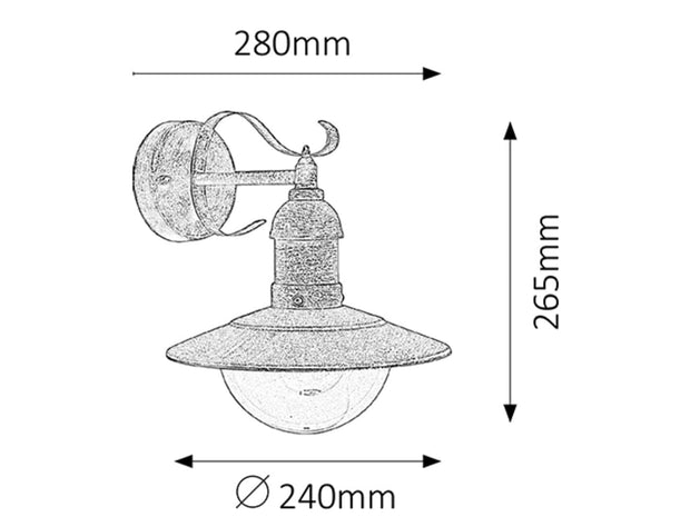 RabaLux Lampada da parete Oslo 8271 Ottone