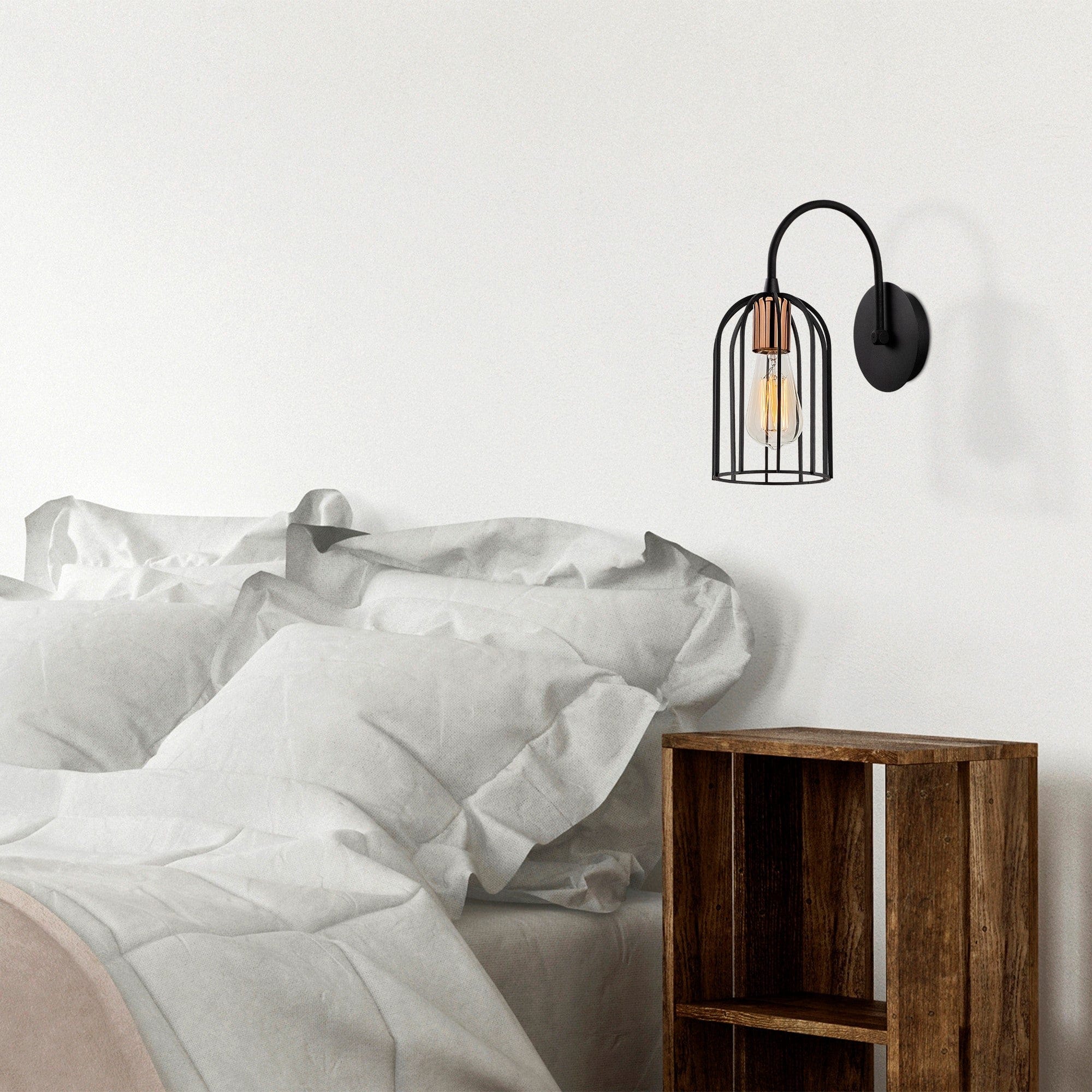 Asir Lampada da parete Pamukkale N-1222 Nero