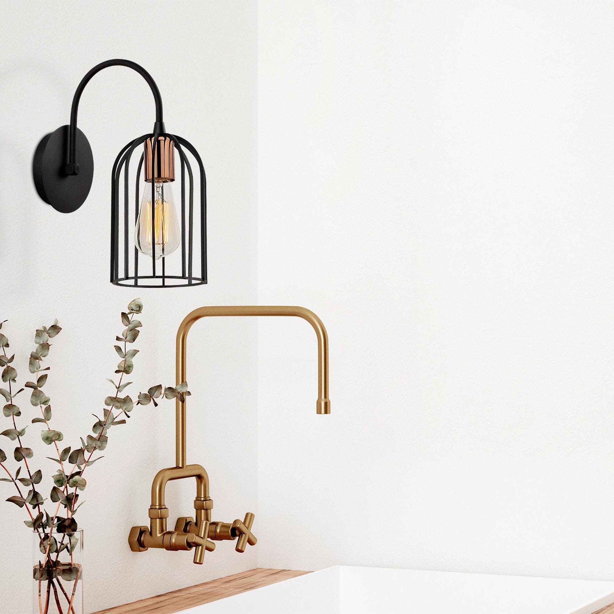 Asir Lampada da parete Pamukkale N-1222 Nero